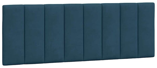 Krevet s madracem Hanko plavi 140x190 cm baršunasti - Plava / 140 x 190 cm