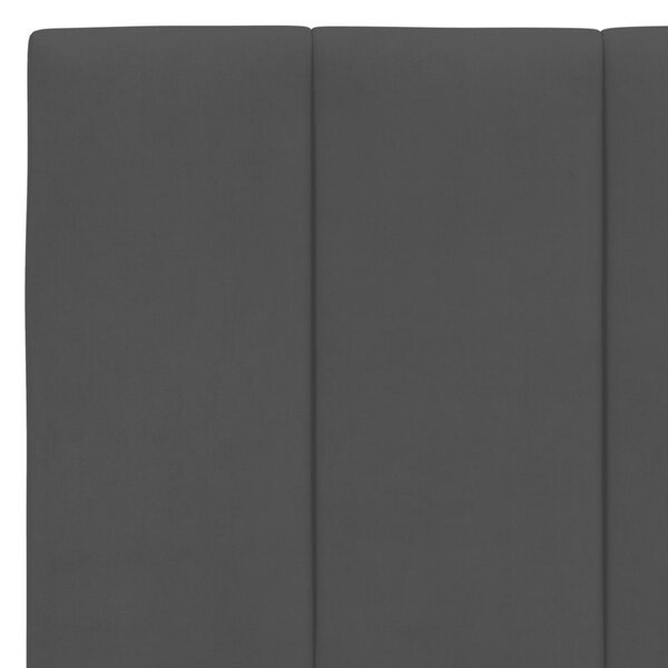 Krevet s madracem Hanko crni 160x200 cm baršunasti - Crna / 160 x 200 cm