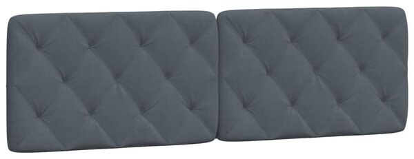 Krevet s madracem tamnosivi 160x200 cm baršunasti - Siva / 160 x 200 cm