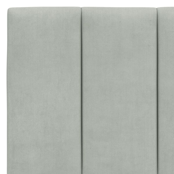 Krevet s madracem Hanko svjetlosivi 160x200 cm baršunasti - Siva / 160 x 200 cm