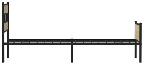 Okvir kreveta bez madraca boja hrasta sonome 100x200 cm drveni - Smeđa / 100 x 200 cm