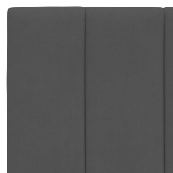 Krevet s madracem Hanko crni 100x200 cm baršunasti - Crna / 100 x 200 cm