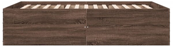 Okvir kreveta smeđa boja hrasta 120x200 cm konstruirano drvo - Smeđa / 120 x 200 cm