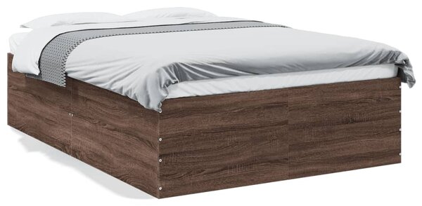 Okvir kreveta smeđa boja hrasta 120x200 cm konstruirano drvo - Smeđa / 120 x 200 cm