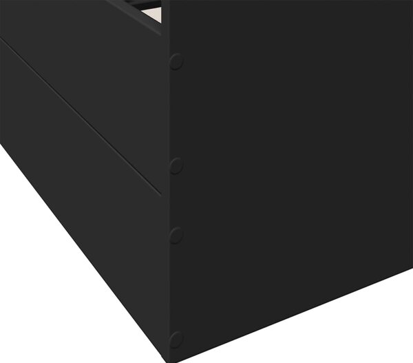 Okvir kreveta s ladicama crni 75 x 190 cm konstruirano drvo - Crna / 75 x 190 cm