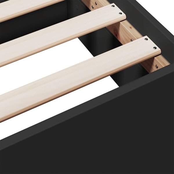 Okvir kreveta s ladicama crni 75 x 190 cm konstruirano drvo - Crna / 75 x 190 cm