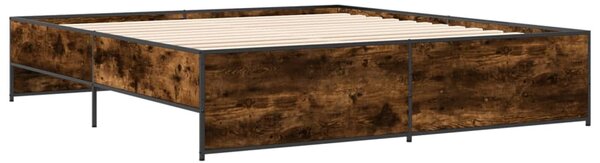 Okvir kreveta boja hrasta 180x20 cm konstruirano drvo i metal - Smeđa / 180 x 200 cm