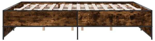 Okvir kreveta boja hrasta 180x20 cm konstruirano drvo i metal - Smeđa / 180 x 200 cm