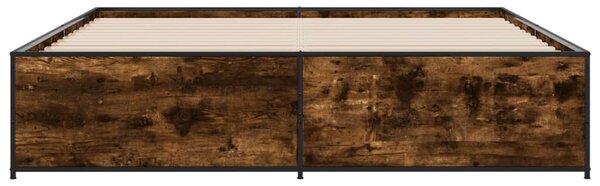 Okvir kreveta boja hrasta 180x20 cm konstruirano drvo i metal - Smeđa / 180 x 200 cm