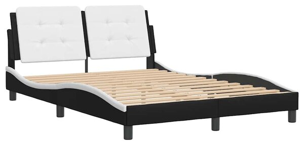Okvir kreveta bez madraca Zadar crno-bijeli 120x200 cm umjetna koža - Bijela / 120 x 200 cm