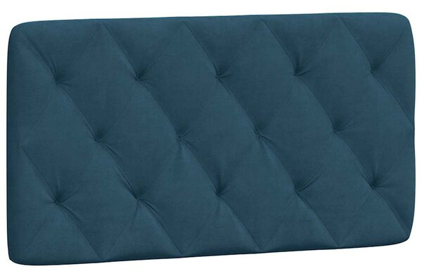 Krevet s madracem plavi 100 x 200 cm baršunasti - Plava / 100 x 200 cm