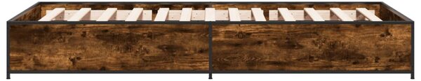 Okvir kreveta boja hrasta 75 x 190 cm konstruirano drvo i metal - Smeđa / 75 x 190 cm