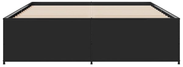 Okvir kreveta crni 140 x 200 cm od konstruiranog drva i metala - Crna / 140 x 200 cm