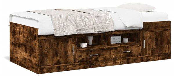 Dnevni krevet s ladicama bez madraca boja hrasta 90x200 cm - Smeđa / 90 x 200 cm
