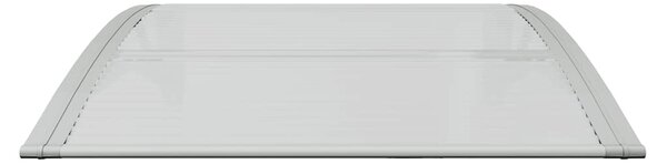 Nadstrešnica za vrata siva i prozirna 80x75 cm polikarbonat - Siva / 80 x 75 cm