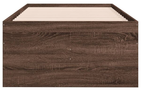 Dnevni krevet s ladicama bez madraca smeđa hrasta 100x200 cm - Smeđa / 100 x 200 cm