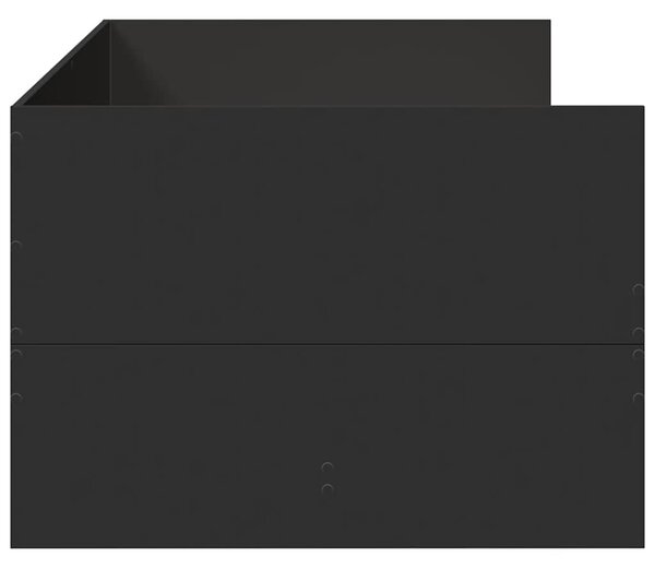 Dnevni krevet s ladicama bez madraca crni 75x190 cm - Crna / 75 x 190 cm