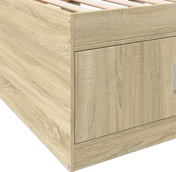 Dnevni krevet s ladicama bez madraca boja hrasta 75x190 cm - Smeđa / 75 x 190 cm