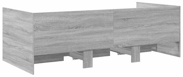 Dnevni krevet s ladicama bez madraca siva boja hrasta 75x190 cm - Siva / 75 x 190 cm