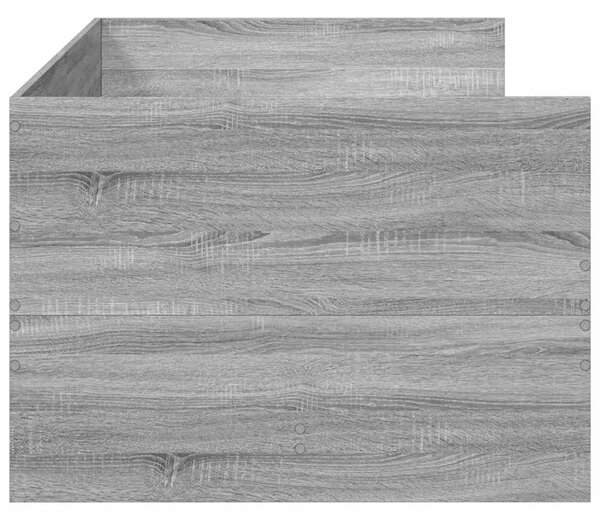 Dnevni krevet s ladicama bez madraca siva boja hrasta 75x190 cm - Siva / 75 x 190 cm