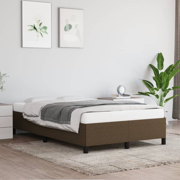 Okvir kreveta bez madraca tamnosmeđi 120x190 cm od tkanine - Smeđa / 120 x 190 cm