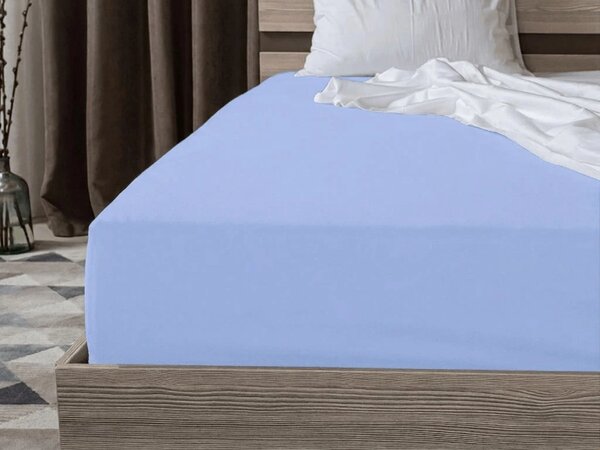 Pamuk plahta s gumicom STANDARD 90 x 200 cm plava
