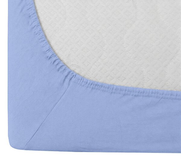 Pamuk plahta s gumicom STANDARD 90 x 200 cm plava