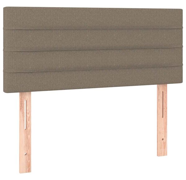 Krevet s oprugama i madracem LED smeđesivi 120x190cm od tkanine - Tupe / 120 x 190 cm