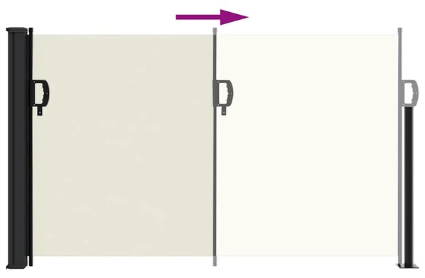 Bočna tenda na uvlačenje krem 117 x 300 cm - Krema / 117 x 300 cm