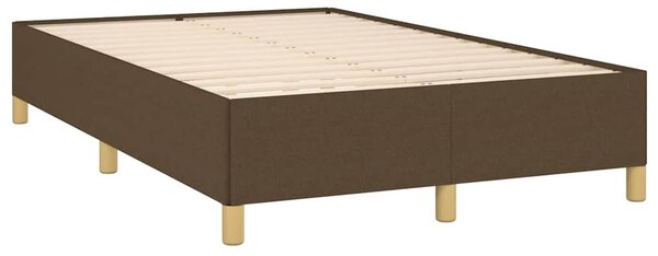 Krevet s oprugama i madracem LED tamnosmeđi 120x190 cm tkanina - Smeđa / 120 x 190 cm