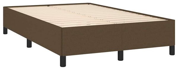 Krevet box spring s madracem tamnosmeđi 120 x 190 cm od tkanine - Smeđa / 120 x 190 cm