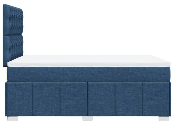Krevet s oprugama i madracem plavi 120 x 190 cm od tkanine - Plava / 120 x 190 cm