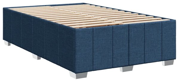 Krevet s oprugama i madracem plavi 120 x 190 cm od tkanine - Plava / 120 x 190 cm