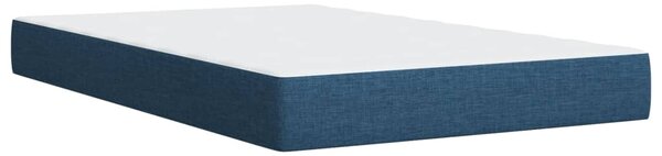 Krevet s oprugama i madracem plavi 120 x 190 cm od tkanine - Plava / 120 x 190 cm