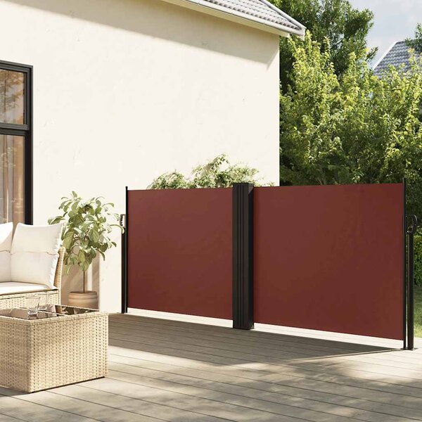 Uvlačiva bočna tenda 100 x 1000 cm smeđa - Smeđa / 100 x 1000 cm
