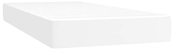 Krevet box spring s madracem bijeli 120x190 cm od umjetne kože - Bijela / 120 x 190 cm