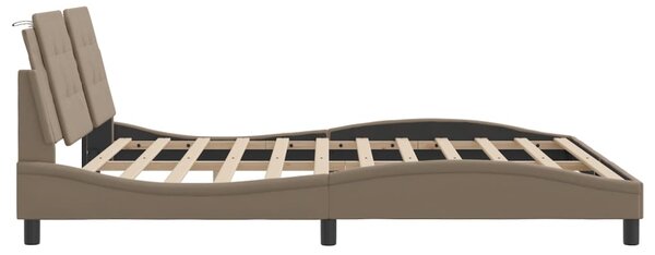 Okvir kreveta s LED-om bez madraca Zadar boja cappuccina 180 x 200 cm - Smeđa / 180 x 200 cm