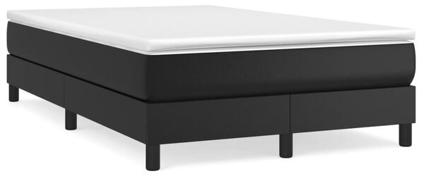 Krevet s oprugama i madracem crni 120x190 cm od umjetne kože - Crna / 120 x 190 cm
