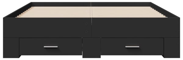 Okvir kreveta s ladicama crni 135 x 190 cm konstruirano drvo - Crna / 135 x 190 cm