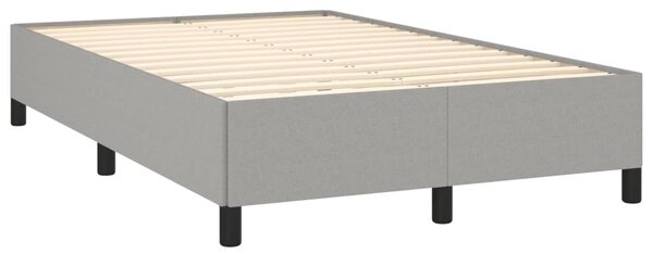 Krevet s oprugama i madracem svjetlosivi 120x190 cm od tkanine - Siva / 120 x 190 cm