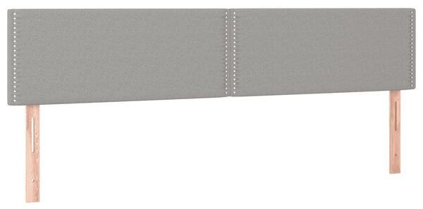 Krevet s oprugama i madracem svjetlosivi 120x190 cm od tkanine - Siva / 120 x 190 cm