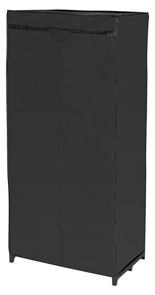 Crni ormar od tkanine Wenkoo, 160 x 50 x 75 cm