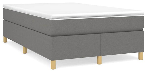 Krevet box spring s madracem tamnosivi 120 x 190 cm tkanina - Siva / 120 x 190 cm