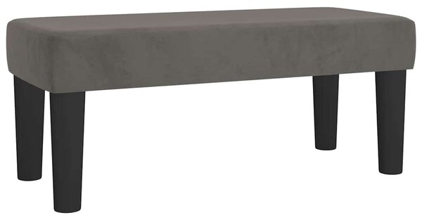 Krevet box spring s madracem tamnosivi 120 x 190 cm baršun - Siva / 120 x 190 cm