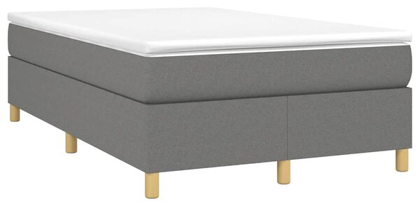 Krevet box spring s madracem tamnosivi 120 x 190 cm tkanina - Siva / 120 x 190 cm
