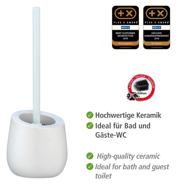 Bijela keramička WC četka Wenko Badi