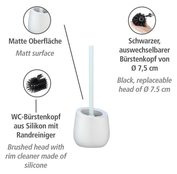 Bijela keramička WC četka Wenko Badi