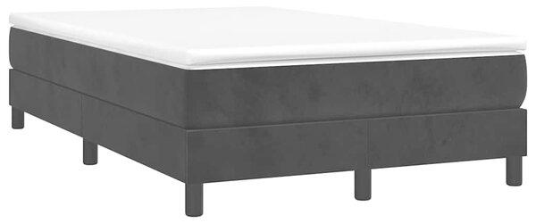 Krevet box spring s madracem crni 120 x 190 cm baršunasti - Crna / 120 x 190 cm