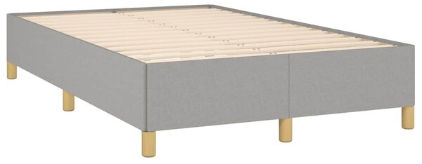 Krevet s oprugama i madracem LED svjetlosivi 120x190 cm tkanina - Siva / 120 x 190 cm