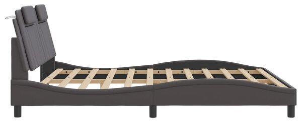 Okvir kreveta Viana s LED-om bez madraca sivi 180 x 200 cm - Siva / 180 x 200 cm